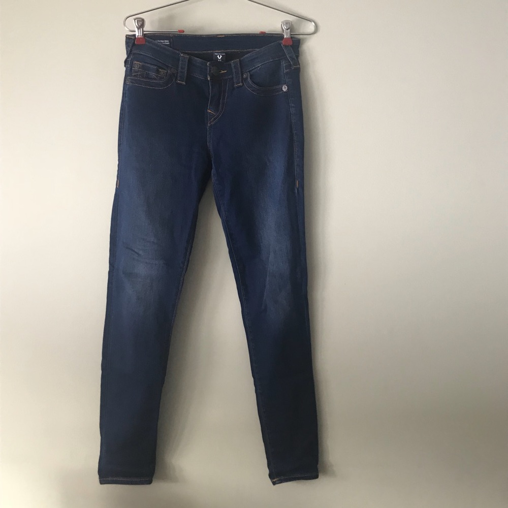 True Religion Halle Mid Rise Super Skinny Jeans